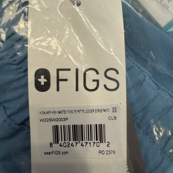 FIGS SAUMER HIGH WAISTED JOGGER SCRUB PANTS COLOR BLUE NWT - Picture 2 of 13